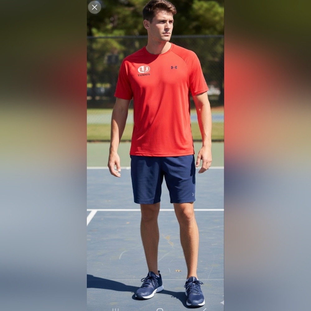 Under Armour The Tech Tee men L t-shirt red,pre-loved